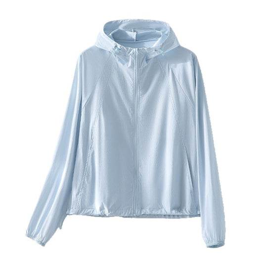 Damen Ultraleichte Kapuzen-Windjacke mit Raglanärmeln und Reißverschlusstaschen Nord Taschen