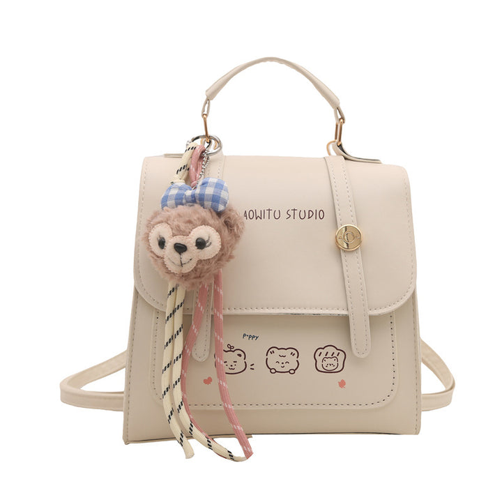 Damen niedliche Rucksack-Handtasche mit verspieltem Tieranhänger Nord Taschen