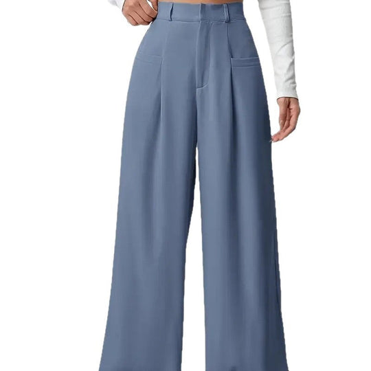 Damen Weite Bundfaltenhose