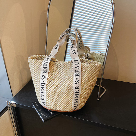Damen Strandtasche mit praktischen Innentaschen und robustem Trageriemen Nord Taschen