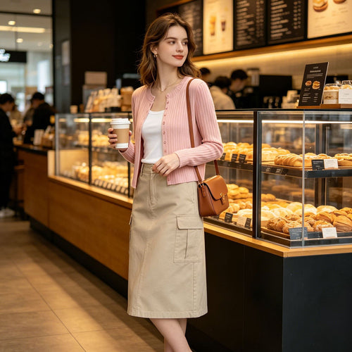 Damen Feinstrick‑Cardigan mit Rippstruktur und durchgehender Knopfleiste Nord Taschen