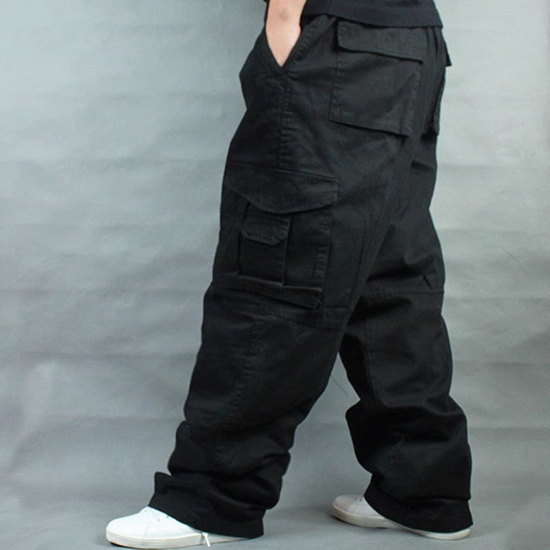 Herren Baggy-Cargohhose mit weitem Bein und Multifunktionstaschen Nord Taschen