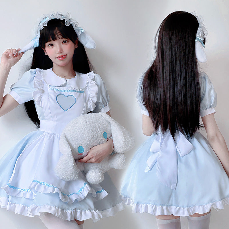 Damen verspieltes Kostümkleid im Lolita-Stil mit Rüschendetails und Kräuseln Nord Taschen