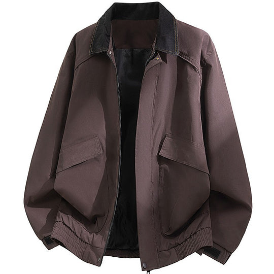 Herren Oversized Utility-Blouson mit Cordkragen, Pattentaschen und elastischem Saum Nord Taschen