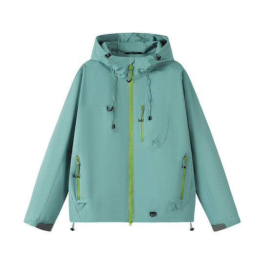 Damen technische Outdoor-Jacke mit Material und verstellbarem Kapuzensystem Avellé