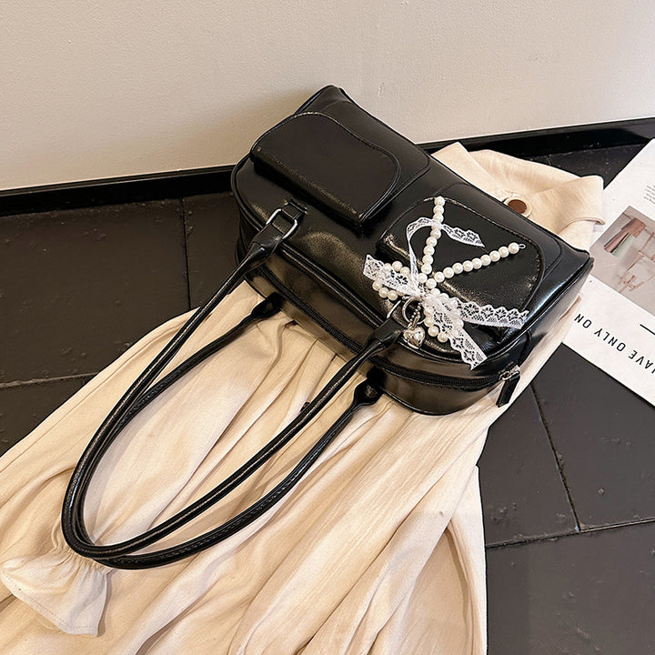 Damen Handtasche mit prächtigen Perlen- und Spitzenapplikationen Nord Taschen
