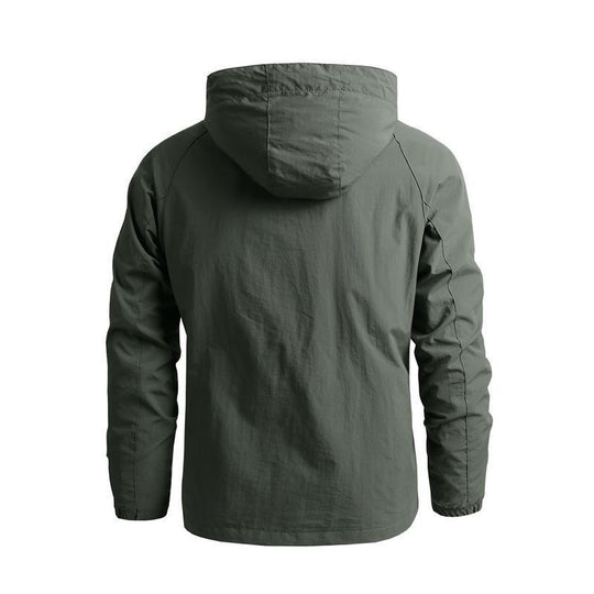 Herren Leichte Softshell-Outdoorjacke mit Kapuze und wasserabweisender Membran sowie Brusttasche Nord Taschen