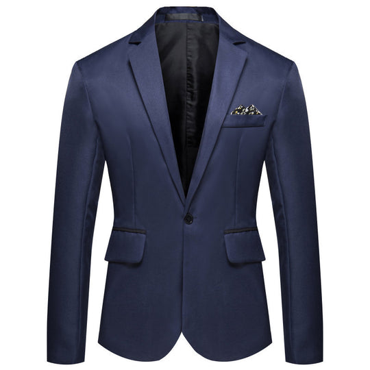 Herren Slim-Fit Smoking-Sakko mit Ein-Knopf‑Verschluss und kontrastierten Pattentaschen Nord Taschen