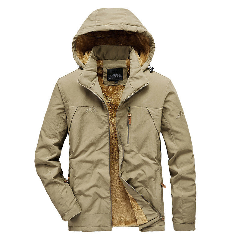 Herren Thermo-Hybrid Kapuzenblouson mit durchgehendem Teddyfleece-Innenfutter und wasserabweisender Außenhülle Nord Taschen