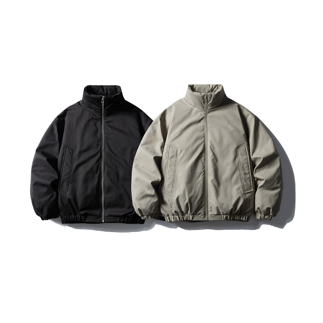 Herren Boxy Kurzparka mit hohem Stehkragen, elastischem Saum und aufgesetzten Fronttaschen Nord Taschen