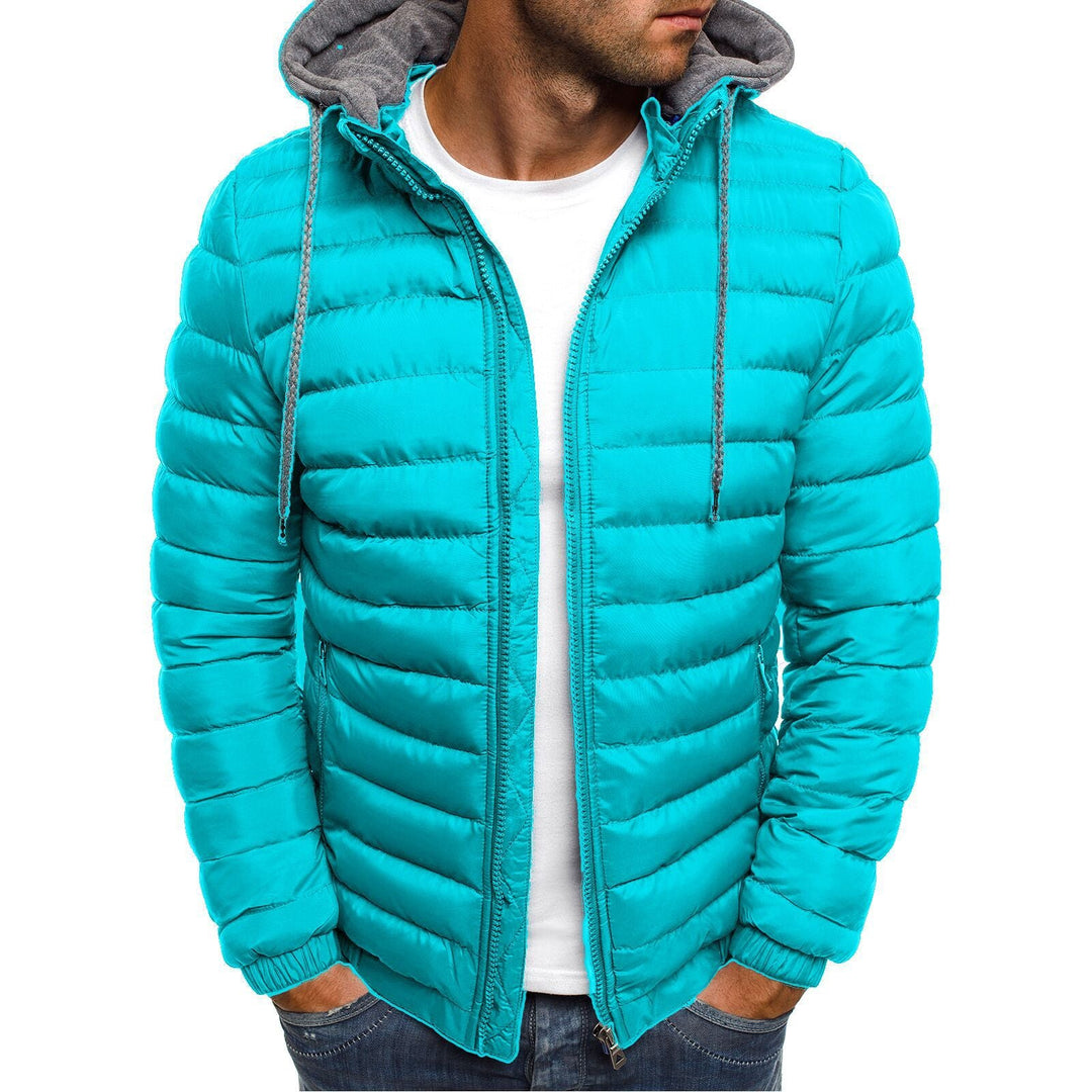 Herren Leichte Steppjacke mit abnehmbarer Kapuze