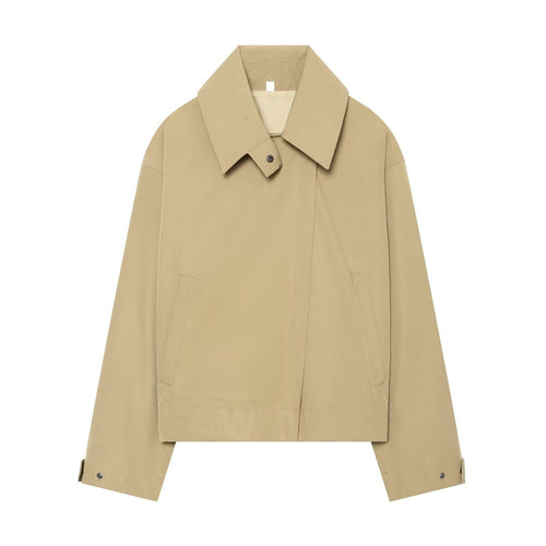 Damen Kurzjacke mit Oversize-Kragen und verstellbaren Manschetten Nord Taschen