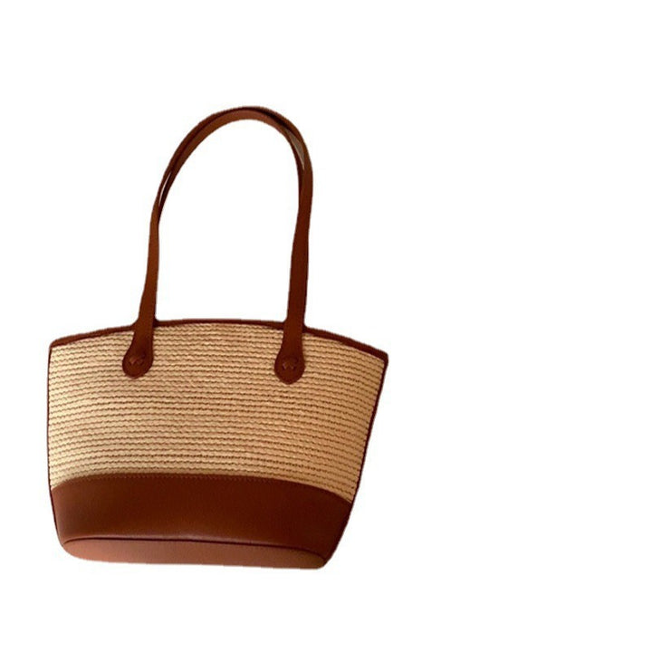 Damen Strandtasche mit geflochtenem Design und robustem Kunstleder Nord Taschen