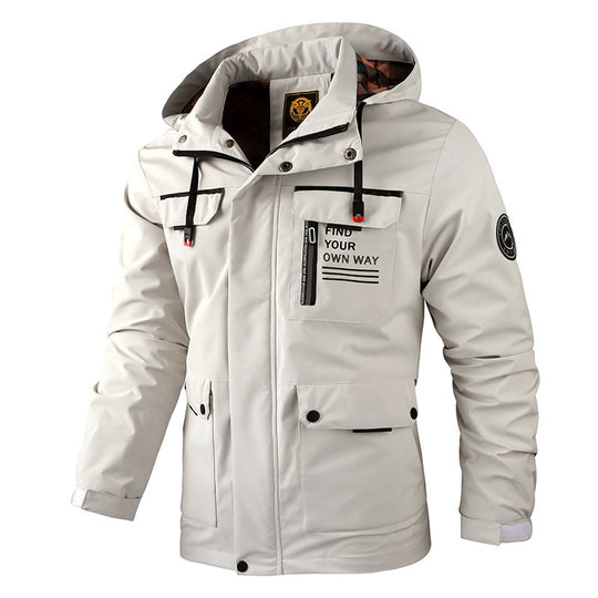 Herren Wasserfeste Outdoor-Jacke mit mehreren Taschen Nord Taschen