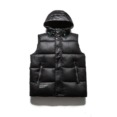 Herren Winddichte Kapuzen‑Steppweste mit ultraleichter Thermofaser, Reißverschlusstaschen und Kordelzug Nord Taschen