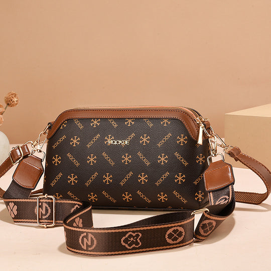 Damen Umhängetasche mit modischem Logoprint und verstellbarem Gurt Nord Taschen