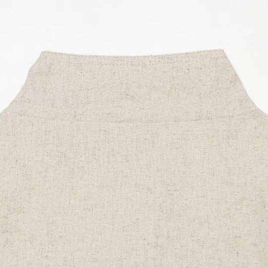 Damen Hochtaillierte Leinenblend-Hose mit konischer Passform und Ziernähten Nord Taschen
