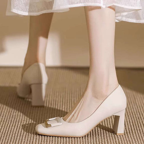 Damen Elegante und komfortable Pumps mit modischer Schnallenverzierung