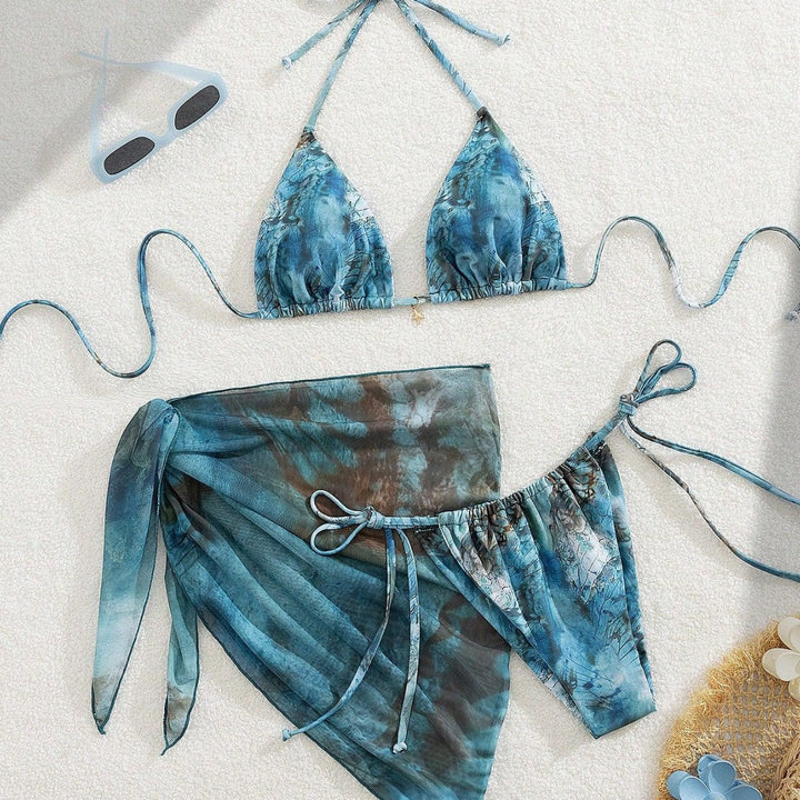 Damen Triangel-Bikini mit floralem Design