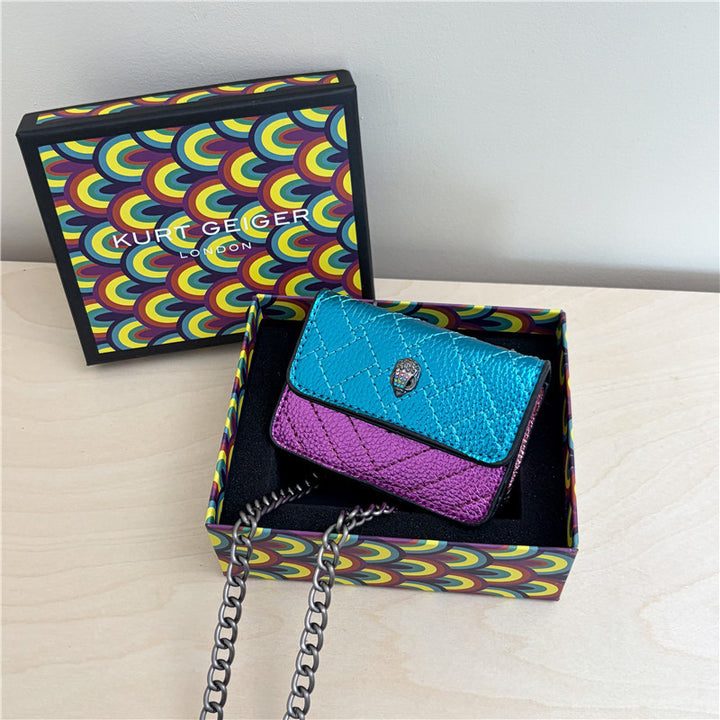 Damen Clutch mit funkelndem Glitzer und eleganter Kettenhenkel Nord Taschen