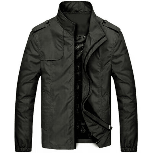 Herren leichte Utility-Fieldjacke mit Stehkragen und Epauletten Nord Taschen