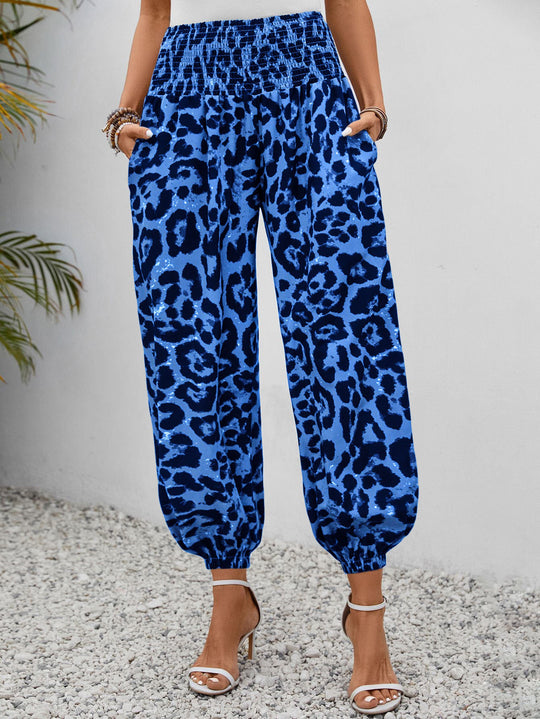 Damen weite Leopardenmuster-Hosen