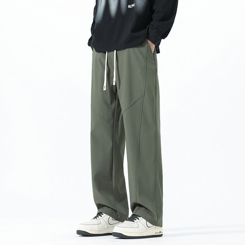 Herren Weite Relaxed‑Fit Freizeithose mit Tunnelzugbund und Teilungsnähten Nord Taschen
