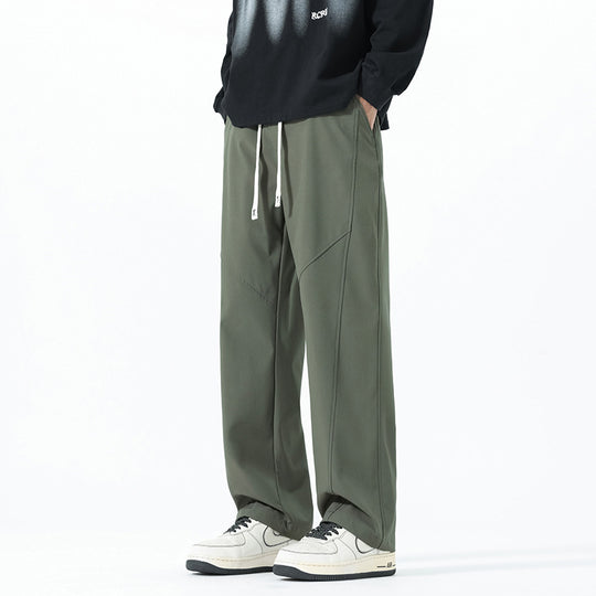 Herren Weite Relaxed‑Fit Freizeithose mit Tunnelzugbund und Teilungsnähten Nord Taschen