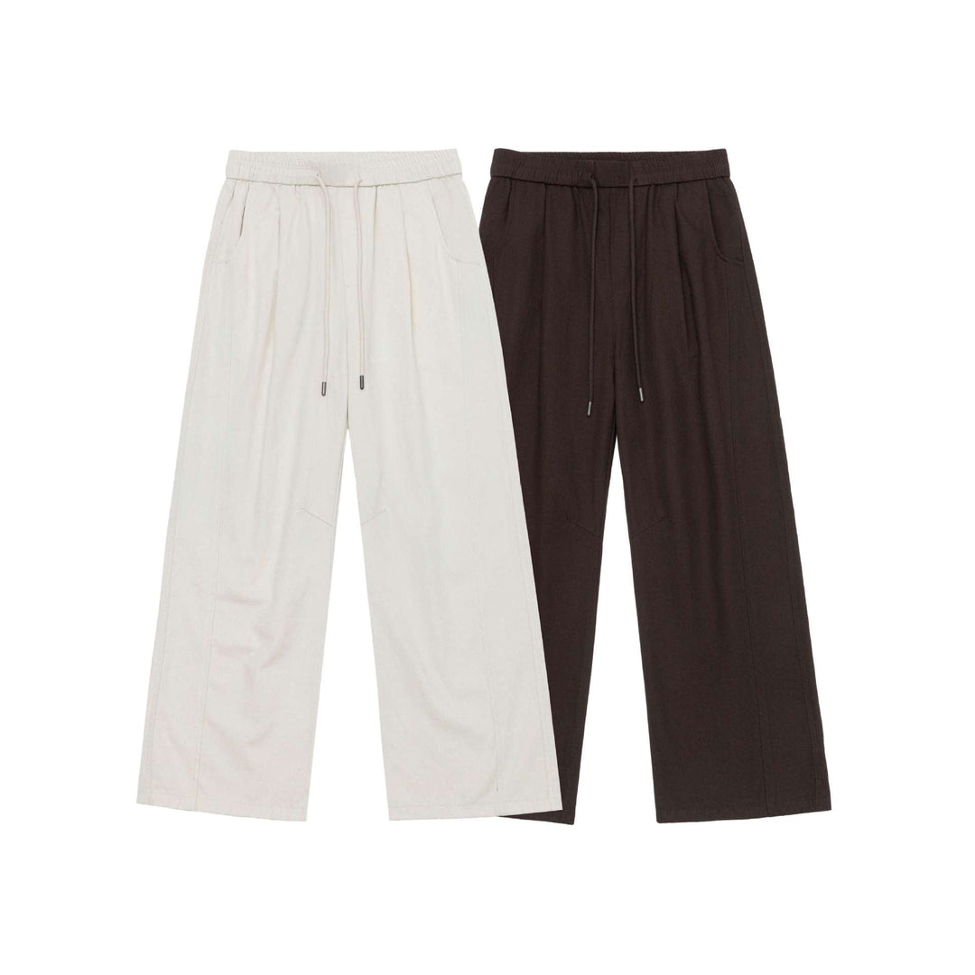 Damen Weite Culotte-Hose aus Baumwollmix mit elastischem Bund und Tunnelzug Nord Taschen
