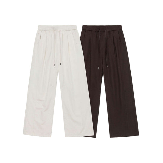 Damen Weite Culotte-Hose aus Baumwollmix mit elastischem Bund und Tunnelzug Nord Taschen