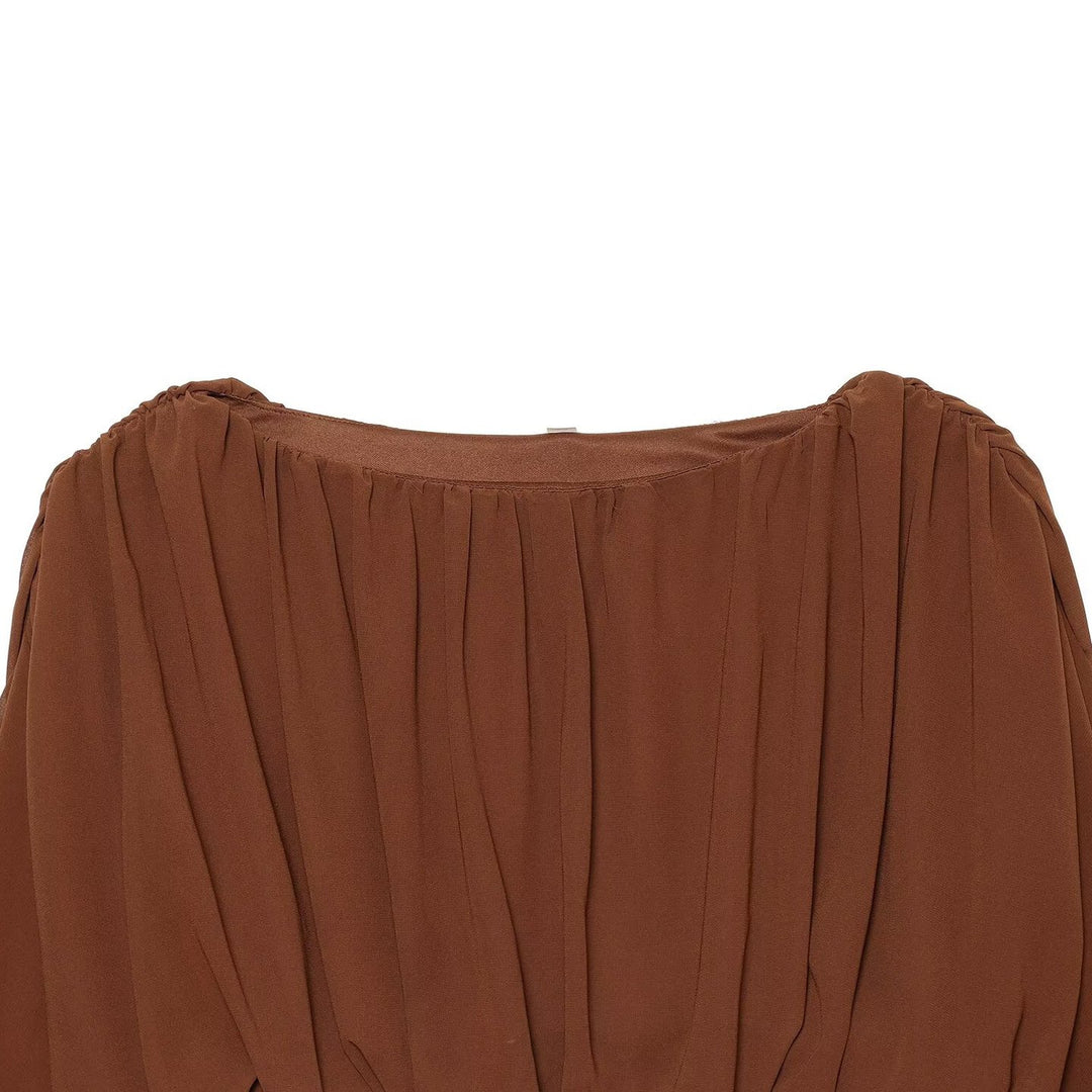 Damen Weite Palazzo-Loungehose mit elastischem Bund und fließender Faltenlegung Nord Taschen