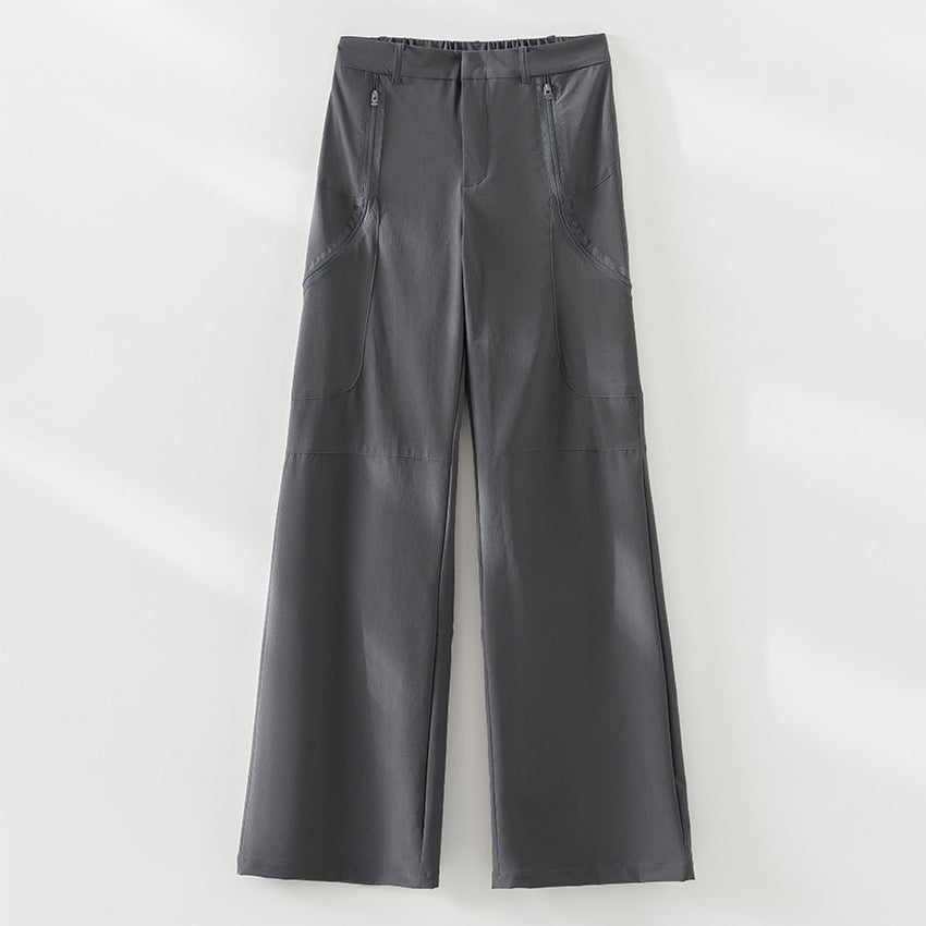 Damen Ultraleichter Kapuzen-Windbreaker mit Zwei-Wege‑Reißverschluss Nord Taschen