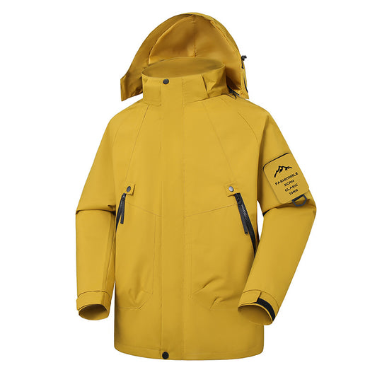 Herren Wasserdichte Softshell-Outdoorjacke mit verstellbarer Kapuze und versiegelten Nähten Nord Taschen