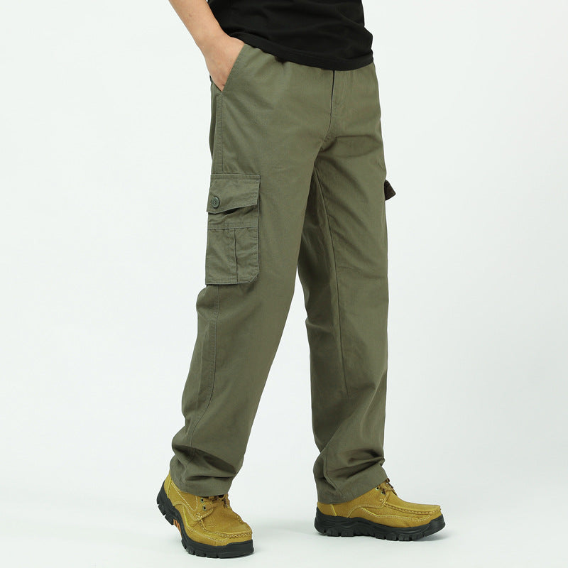 Herren Weite Cargohose mit aufgesetzten Pattentaschen, verstellbarem Beinabschluss und elastischem Bund Nord Taschen