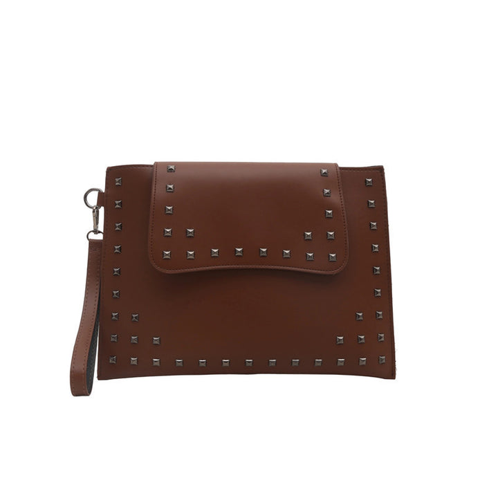 Damen elegante Clutch mit Nietenakzenten Nord Taschen