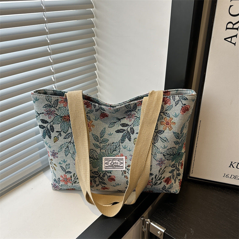 Damen Einkaufstasche mit floralem Design und robusten Trageriemen Nord Taschen
