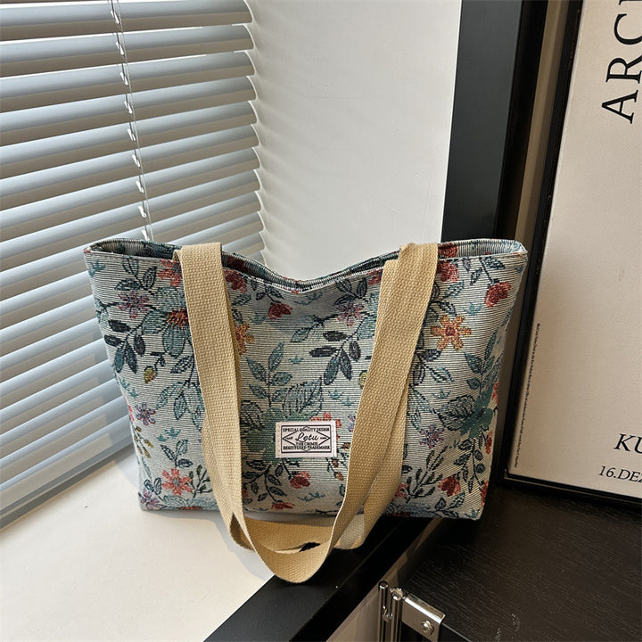 Damen Einkaufstasche mit floralem Design und robusten Trageriemen Nord Taschen