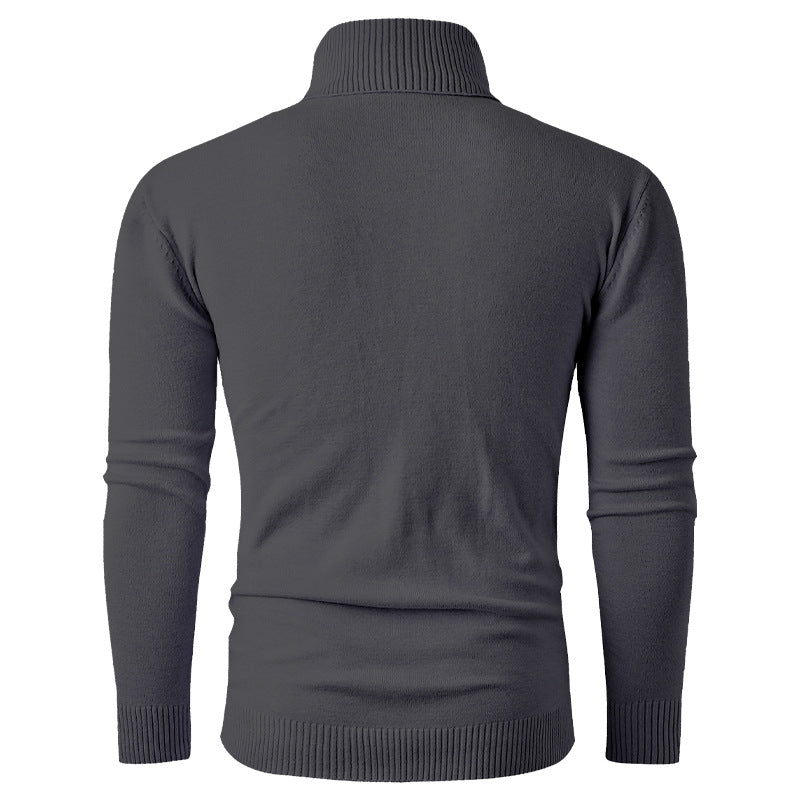 Herren Rollkragenpullover aus Feinstrick mit Zopfmuster und schmaler Silhouette Nord Taschen