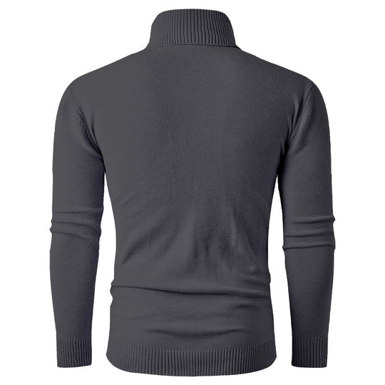 Herren Rollkragenpullover aus Feinstrick mit Zopfmuster und schmaler Silhouette Nord Taschen