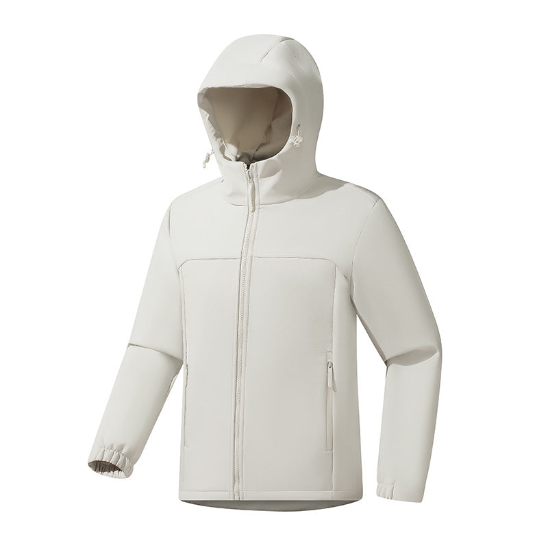 Herren Leichte Softshelljacke mit Kapuze, wind- und wasserabweisender Oberfläche und Reißverschlusstaschen Nord Taschen