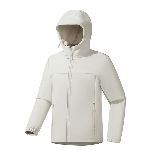 Herren Leichte Softshelljacke mit Kapuze, wind- und wasserabweisender Oberfläche und Reißverschlusstaschen Nord Taschen