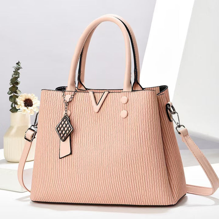 Damen hochwertige Handtasche mit strukturiertem Obermaterial Nord Taschen