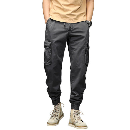 Herren Cargo-Jogginghose im Utility‑Stil mit Tunnelzugbund, Mehrfachtaschen und Reißverschluss‑Knöchel Nord Taschen