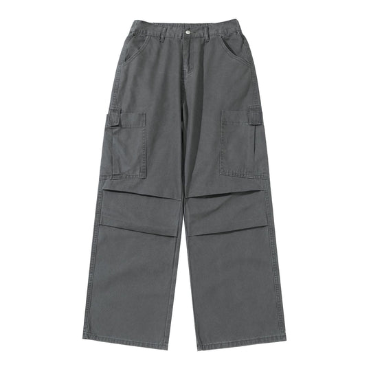 Damen Weite High‑Waist Cargo‑Hose mit aufgesetzten Taschen und verstärkten Kniepartien Nord Taschen