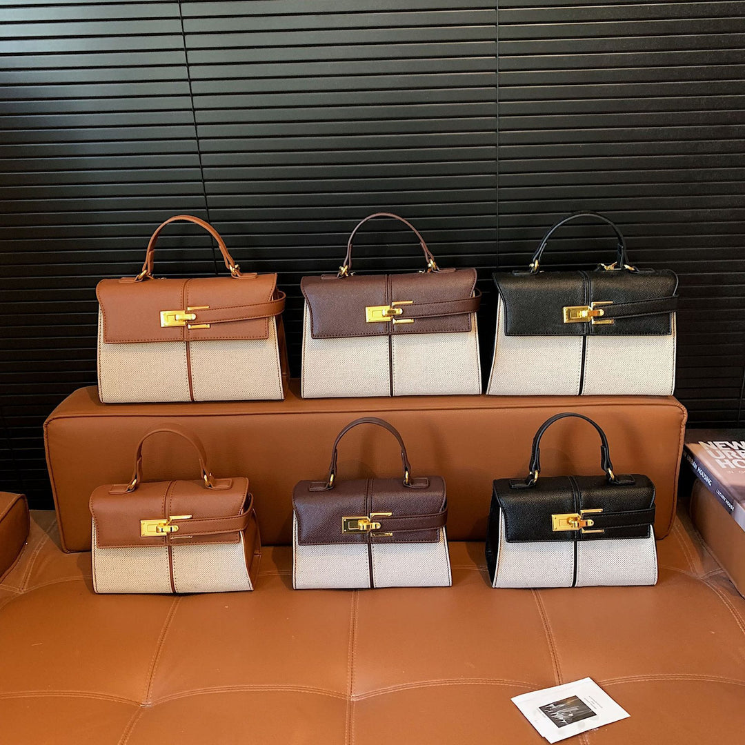 Damen strukturierte Handtasche mit elegantem Kettenverschluss Nord Taschen