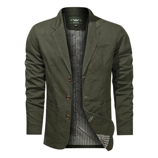 Herren legeres Baumwollblazer-Sakko mit klassischer Knopffront und aufgesetzten Taschen Nord Taschen