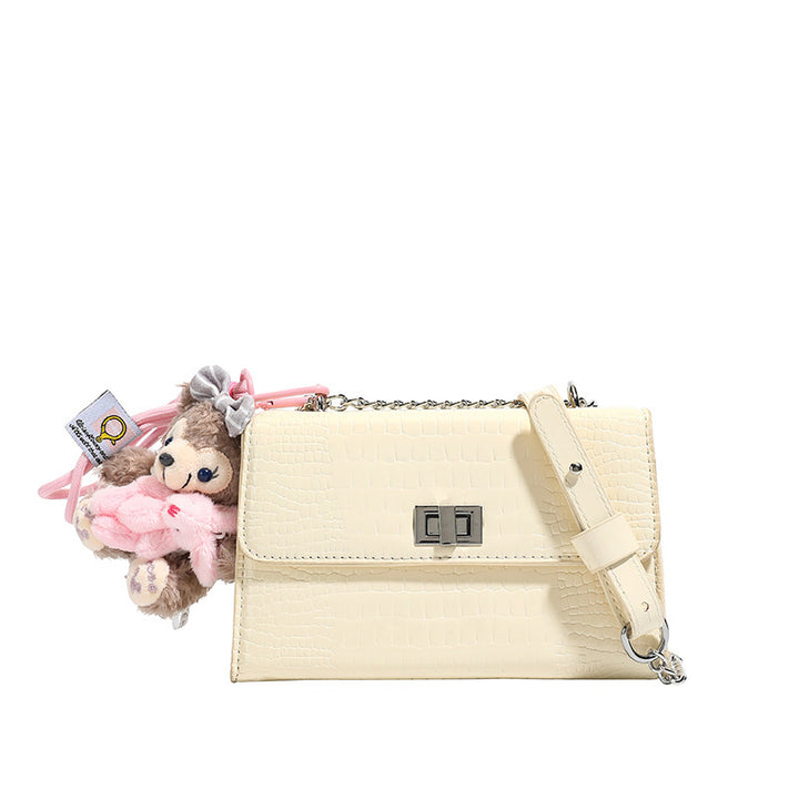 Damen elegante Umhängetasche mit modischem Krokodil-Look und praktischen Fächern Nord Taschen