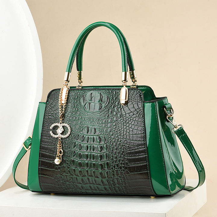 Damen elegante Handtasche mit luxuriöser Kroko-Prägung Nord Taschen