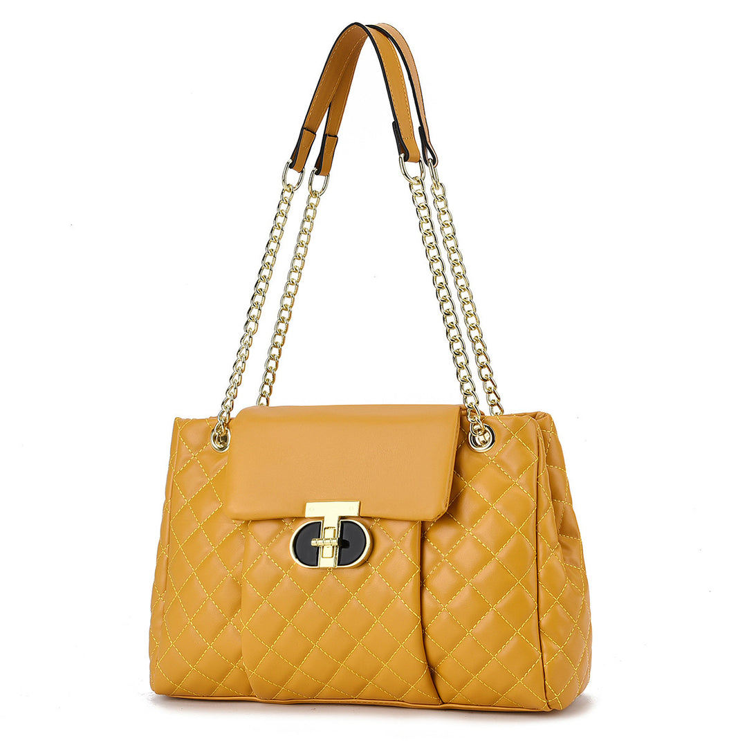 Damen elegante Quilted Handtasche mit Kette Nord Taschen