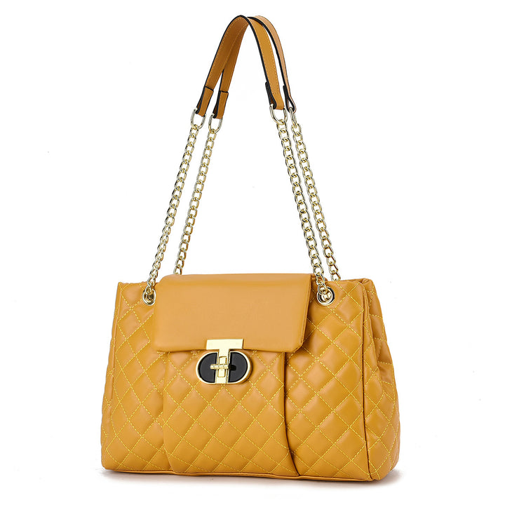 Damen elegante Quilted Handtasche mit Kette Nord Taschen